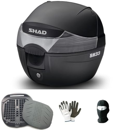 KOMPATIBEL MIT KYMCO MXU 400 S-HAD 34 LT KOFFERTOPCASE+SICHERES VERRIEGELUNGSSYSTEM+Platte INKLUSIVE FÜR MOTORRÄDER UND Roller UNIVERSAL-GEPÄCKTRÄGER FÜR ALLE HELME