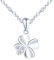 feilok Kette Damen Halskette mit Kleeblatt Zirkonia Vierblättriges Glücksbringer Anhänger aus 925 Sterling silber Halskette für Frauen Mädchen