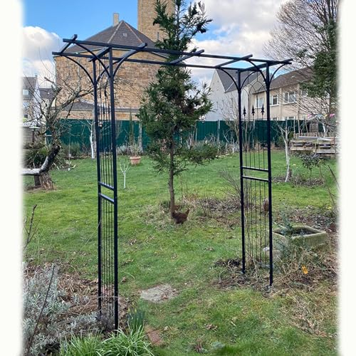 Gartenbogen Rankgitter Aus Eisen - Garten Decoration, Pergola Torbogen Für Verschiedene Kletterpflanzen, 205cm X 210cm Wetterbeständig Rankhilfe Spalier