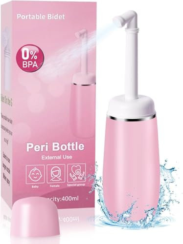 Tragbares Bidet für die postpartale Pflege – Reise-Bidet für Einlaufpflege und Behandlung von Perineum und Hämorrhoiden (450 ml)