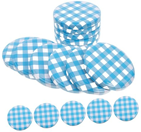 50pcs Iron Canning Jar Lids for Canning Jars and Chili Sauce Cans | Sealing, High Temperature Resistance, Commercial Use, Giftgiving, Fashionable Appearance