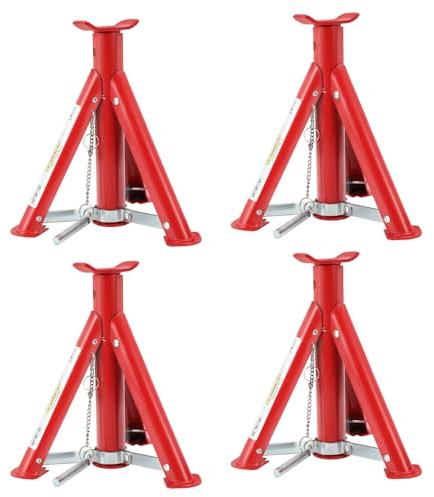 Daromigo Cavalletti di sostegno 3T pieghevoli, cavalletti di supporto, 290 – 405 mm, livello 4 regolabile in altezza, supporto ad alta capacità (4 pezzi)