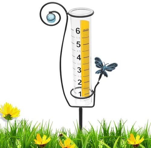 Pluviómetro Exterior - Pluviómetro Exterior Preciso y Resistentes Al Frío - Instrumentos Meteorológicos Para Jardín Césped Terraza Macizo Sendero Valla Granja