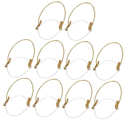 Amosfun 10 Piezas De Perchas De Alambre para Tarros De Cristal Asas De Alambre Ganchos para Colgar Tarros Perchas De Metal