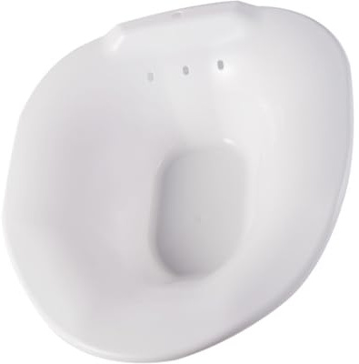 HEMOTON Sitzbadewanne mit Anti überlauf und Rutschfestem Boden Sitzbad Toilette für Schwangere und Senioren Bequeme Schale für Wohltuende Pflege und Schmerzlinderndes Sitzbad Einfach zu