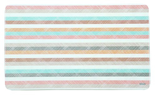Kesper Deko - Tabla de desayuno (melamina, 23,5 x 14 x 0,4 cm), diseño de rayas