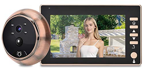Digitale Türspion Viewer 4,5 Zoll HD-Bildschirm Türspion Kamera Recorder Video-Türklingel mit IR-Nachtsicht/Mobile Detection, 170 Grad Ultra Wide Viewing Angle, Unterstützung 32G TF-Karte
