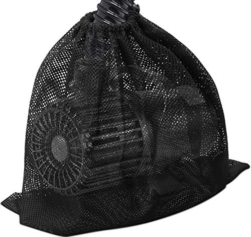 Coolrunner Pump Barrier Bag, 17.3x 17.3 Pond Filter Mesh, Large Media | for Biological Filters, Black