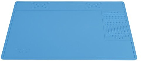 Akozon Silicone Soldering Mat 500℃ Heat-Resistant Repair Maintenance Pad Desk Insulation Silicone Station Work Mat for Gun Soldering Iron,Appliance,Phone, Watches,Glasses Repairs(12.2 * 8.3inch)