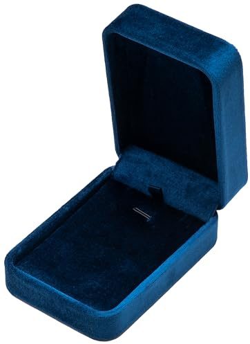 Giftop Classic Velvet Jewelry Gift Box Case for Necklace Pendant (Blue)