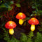Lights4fun 3er LED Solarleuchte Pilze Solar Lichterkette Fliegenpilze warmweiß