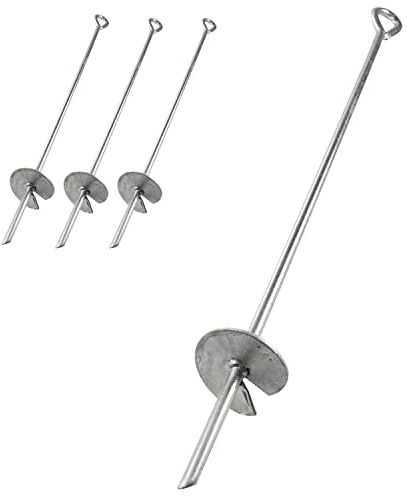 4X Erdanker Sturmsicherung 80 cm lang - Stahl Anker - Bodenanker für Zelte, Spielgeräte, Slackline