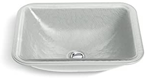 KOHLER K-28823-G8-B11 ARTIST EDITIONS Yepsen Collection Lavandino da bagno sottopiano in vetro 17 x 13 lavabo rettangolare pietra opaca