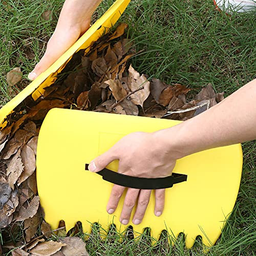 Garden Leaf Collector , Garden Leaf Rake Grabber,Garden Rake and Grabber for Leaves,Garden and Yard Leaf Scoops Leaf Collector Grass Grabbers Leaves Pick Up Hand Rakes for Lawn Cutting