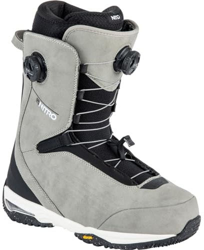 Nitro Chase Dual Boa, All Mountain Freeride Freestyle Premium Boot Snowboot Barco de Snowboard, Hombre, Gris, MP 29.5 // EU 44 2/3 // US 11,5