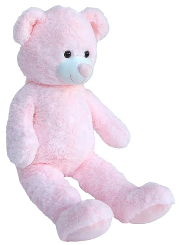 Wagner 9094 - Riesen XXL Teddybär 100 cm groß in rosa - Plüschbär Kuschelbär Teddy Bär 1,0 m