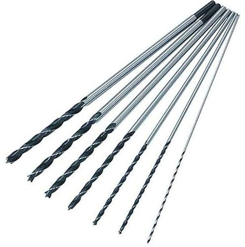 SIO Juego Brocas Largas para Madera 300mm 7 Piezas (4-5-6-7-8-10-12 mm) – Brocas Extra Largas Precisión para Taladro – Perforación Profunda en Madera, Carpintería y Bricolaje Profesional