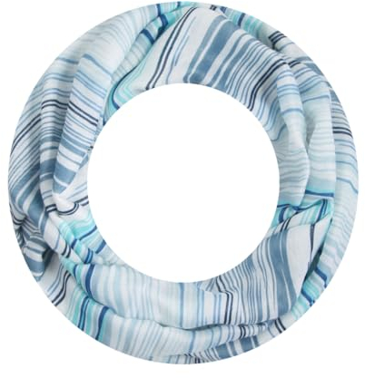 Majea Loop Schal Damen Schlauchschal Halstuch schmaler Loopschal (880051) (blau 8)
