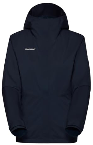 Mammut Chaqueta de senderismo para mujer Hardshell Alto HS Hooded Jacket, -5118 azul marino, L