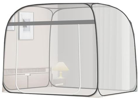 CUTTE Moskitonetz mit Durchgehendem Boden Betthimmel für Einzel- Bis Kingsize-Betten Atmungsaktive Schlafzelte Bettwäsche Traumzelte Moskitonetz