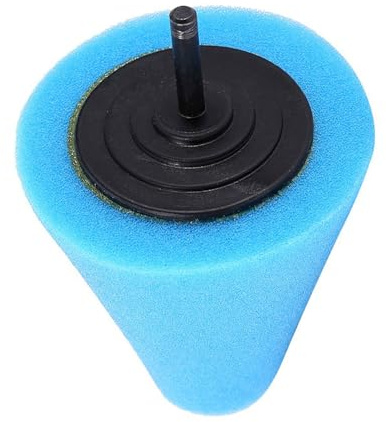 Auto-Polieraufsatz, 1 Stück, kegelförmige Schaumstoff-Polierpads für Autoräder, Nabenpflege, Detail-Polierpad – Verwendung mit Bohrmaschine