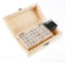 AHQiZFX 36 Stk Alphabet Stempel Set mit Stempelkissen, Holzstempel, Buchstaben Zahlen mit Aufbewahrungsbox für Geschenk Scrapbooking Kunst Handwerk Kartenherstellung