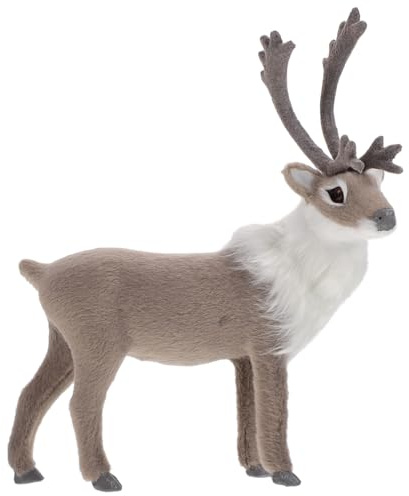 CORHAD Rentier Imitation Hirsch Figur Schmuck Realistische Rentier Weihnachtsdekorationen Indoor Weihnachten Hirsch Ornament Tier Handwerk