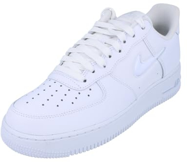 NIKE Air Force 1 Jewel HM0621 - Zapatillas deportivas para hombre (blanco/gris ahumado oscuro 100) 42.5, Blanco Gris Humo Oscuro, 42.5 EU