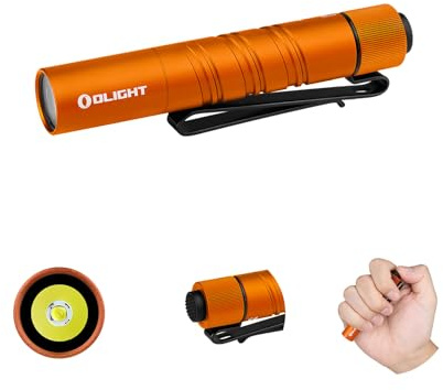 OLIGHT I3T 2 Mini Linterna 200 Lúmenes con Clip de Doble Cara y Bolsillo | Linterna Potente 2 modos de iluminación Pilas AAA Interruptor de Cola para Camping Actividades al Aire Libre y Senderismo