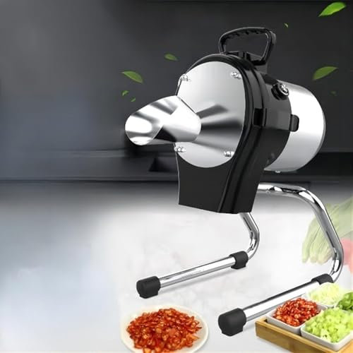 ylpddmm Set di affettaverdure elettriche da 110 W, Affettatrice per Verdure Professionale, Robot da Cucina, Spessore Regolabile da 1 a 5 mm, 6000 Giri/min per Cipolla, Aglio, Zenzero e Peperoncino