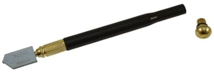 HERO Öl-Glasschneider 2–8 mm Schneidkopf Ölschneider 175mm Öl Glas Schneider Glasschneide-Werkzeug Glasschneideöl inkl. Pipette Glasschneider Bleistift Schneider für Glas, Spiegel, Fliesen und Mosaik