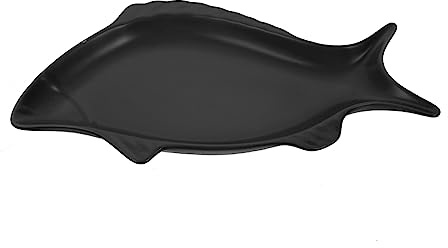 TOPPERFUN Keramikteller Tragbar Mit Fischform Design Snackschale Aus Keramik Servierplatte Für Lebensmittel Kompakt Und Langlebig Einfache Reinigung Und Aufbewahrung