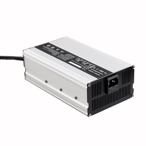 Lzyjck Chargeur De Batterie Plomb-Acide 900 W 48 V 15 A avec Plusieurs Options De Sortie pour Chariots Élévateurs, Transpalettes, Autolaveuses Et Voiturettes De Golf,Argent,A3 50A