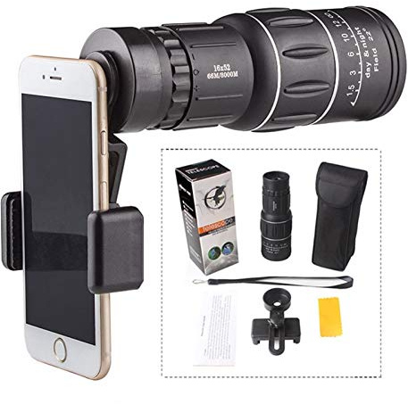 Monoculars Telescope High Power 16X Outdoor Hiking Concert Optical Zoom Lens Armoring Phone Camera Photo Lens Binoculars