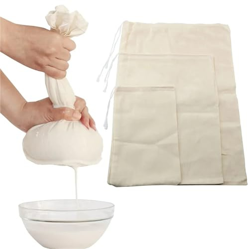 Nut Milk Bag Nylon, Reusable Cheesecloth Bags Organic Cotton Multiple Sizes 1 Piece(Middle 20x30cm)