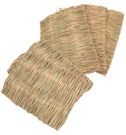 GALPADA Alfombrilla para Mascotas Pequeña Transpirable Tejido Natural, Cojín Grande para Jaula de Hámster y Conejo, Esterilla Refrescante Verano, 5 Piezas, Uso para Roedores y Aves Pequeñas