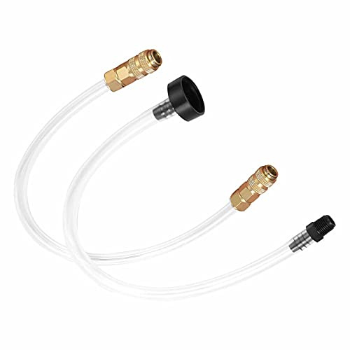 Aumotop Entlüftungsset für Hydraulisches Lenksystem, Professionelles Bootszubehör für -Helm, PVC + Messing, Transparent + Gelb + Schwarz