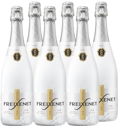 Freixenet ICE Cava, Cuvée Especial (6x0,75 l) Halbtrocken, Traditionelle Flaschengärung, besonders feine Perlage, Aromen von tropischen Früchten, cremig-süßer Geschmack