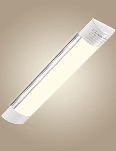 Sararoom LED Feuchtraumleuchte 30cm, 10W 1200LM LED Deckenleuchte Werkstatt Röhre Licht, 3000K Warmweiß Leuchtstoffröhre Unterbauleuchte Lichtleiste für Garage Büro Schlafzimmer Küche Keller