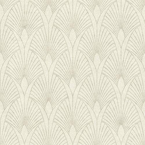 Papier peint Art déco 374271 | Papier peint gris clair | Papier peint chic | Papier peint couloir & chambre | Papier peint clair intissé