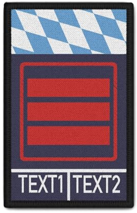 Copytec Rank Patch Feuerwehr Dienstgrad Bayern Personalisiert OFM Feuer Brandwehr #35856