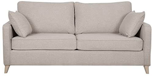 Miliboo Ausziehbares Sofa, skandinavisch, 3-Sitzer, Beige