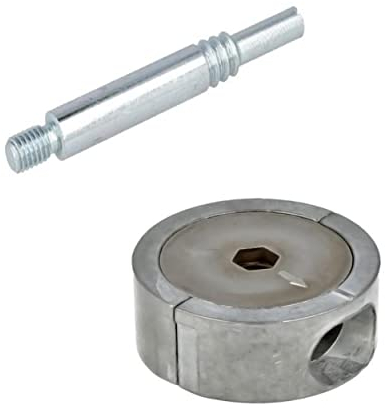 Gedotec Verbindungsbeschlag groß für Möbel | 1 Set Exzenter Möbelverbinder 84 mm inkl. Einschraubdübel und Verbindungsschraube | FUERTE | Nockenbeschlag Zinkdruckguss | Schrankverbinder Möbelbeschlag