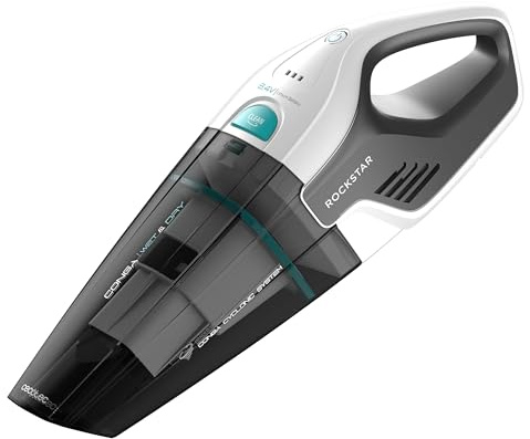 Cecotec Aspirador de Mano sin Cable Conga Rockstar Hand Pure 8,4 V. Batería de Ion-Litio 8,4 V*MAX, Tecnología Ciclónica sin Bolsas, Sólidos y Líquidos, Depósito 500 ml, Todas Las Superficies