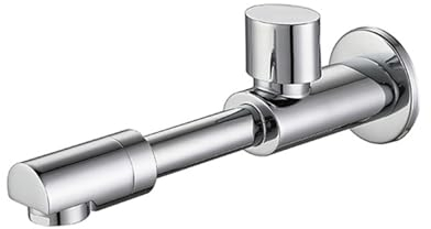 SWHC Bad Wasserhahn Drehbar an der Wand Montiert Bad Armaturen Waschbecken Runder Griff Wasserhahn Messing Wasserhähne Geeignet für Wischbecken, Balkonbecken Usw