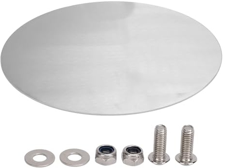 Motorrad-Kennzeichen, Universelles Ovales Nummernschild aus Aluminium, 2,5 Mm Dick, Gebürstete Oberfläche, Rostfrei, Universelles Nummernschild für Custom (Silver)