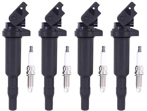 Zündspule Zündkerze Zündmodul Zündanlage Stabzündspule Zündspulen Zündkerzen Zündspulenmodul für 1er E81 E87 E88 Cabrio E82 Coupe 116i 118i 120i 3er E90 E91 E92 E93 316i 318i 320i 5er E60 E61 520i