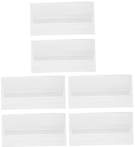 OUNONA 6pcs Acryl Hochzeit Schildhalter Büro Tisch Anzahl Steht Wiederverwendbare Tisch Dekoration Schreibtisch Name Platte Markt Display