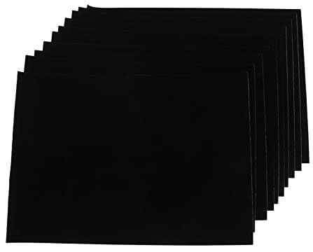 Enforose 10 Stück Schwarze Filzeinlage, Selbstklebende Rückseite aus beflocktem Stoff für die Auskleidung von Schmuckkästchen und Schubladen, Heimdekoration, Kunsthandwerk, 29,5 x 21 cm