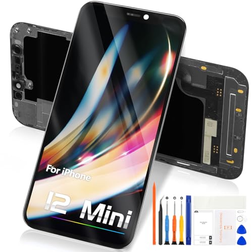 pour iPhone 12 Mini Écran Remplacement pour iPhone 12 Mini LCD Display 12Mini LCD Écran Tactile Digitizer A2399 A2176 A2398 A2400 Verre Assemblée (5.4)